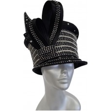 Mujer&apos;s Satin Ribbon Dressy Church Kentucky Derby Designer Dress Cap Hat Black  eb-99191578